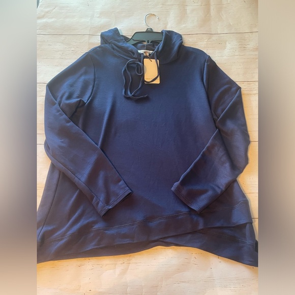 Green Envelope Medium Blue Navy Pullover hooded light weight Fall essential - Picture 6 of 9